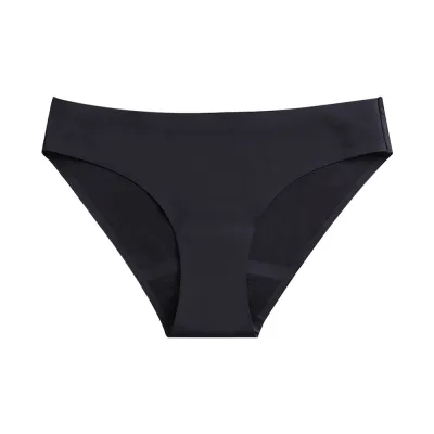 Women's Four-Layer Anti-Side Leakage Physiological Panties - Solid Color Low Waist Nylon Underwear