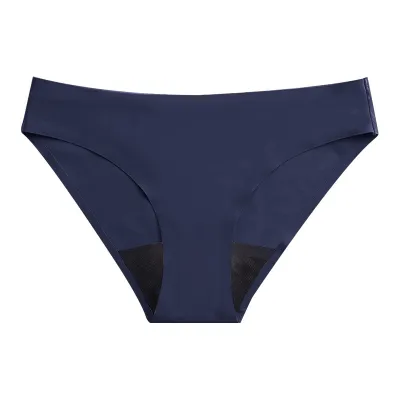 Women's Four-Layer Anti-Side Leakage Physiological Panties - Solid Color Low Waist Nylon Underwear