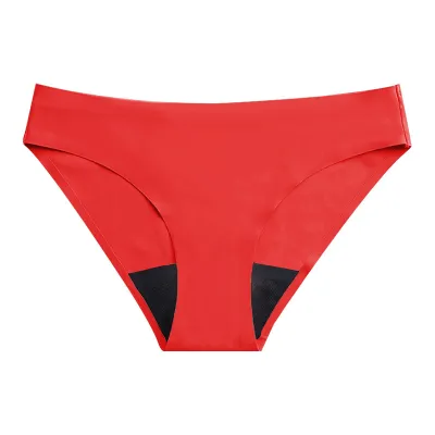 Women's Four-Layer Anti-Side Leakage Physiological Panties - Solid Color Low Waist Nylon Underwear