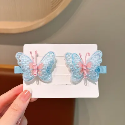 Kids Girls Sweet Butterfly Bow Hair Clips Princess Accessories