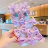 2# Purple Bow Hair Rope 10-No Jam
