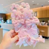 3# Pink Bow Hair Rope 10-No Jam