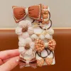 1# Flower Adorable Bear Hair Ring 11-Piece Set-No Paper Jam