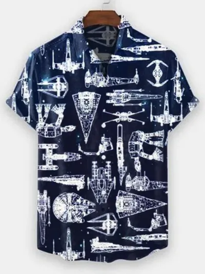 Men's Plus Size Hawaii Tiny Flower Print Short Sleeve Lapel Shirt Summer Casual Cardigan