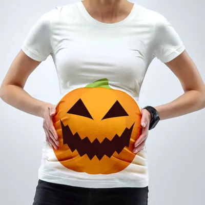 Pregnant Women Fashion Cute Baby Printed Round Neck Short Sleeve T-Shirt