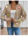 Camel Knitted Sweater Coat