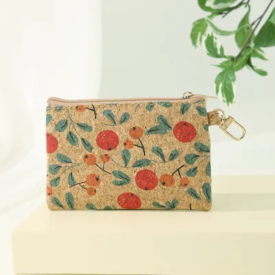 Women Fashion Vintage Cashew Watermelon Floral Print Square Zipper Wallet