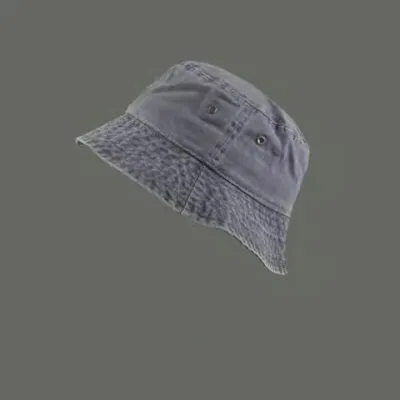 Sunscreen Vintage Washed Denim Fashionable Breathable Solid Color Bucket Hat Custom