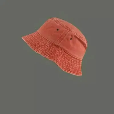 Sunscreen Vintage Washed Denim Fashionable Breathable Solid Color Bucket Hat Custom