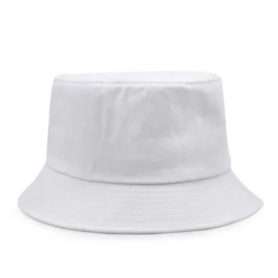 Cotton Custom Logo Embroidery Printing Diy Men Women Casual Solid Color Bucket Hat