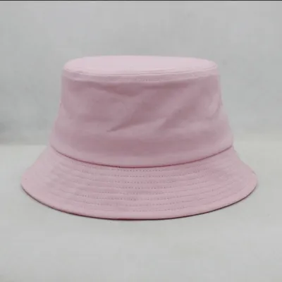 Cotton Custom Logo Embroidery Printing Diy Men Women Casual Solid Color Bucket Hat