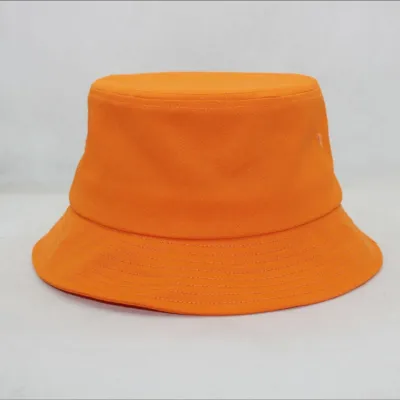 Cotton Custom Logo Embroidery Printing Diy Men Women Casual Solid Color Bucket Hat