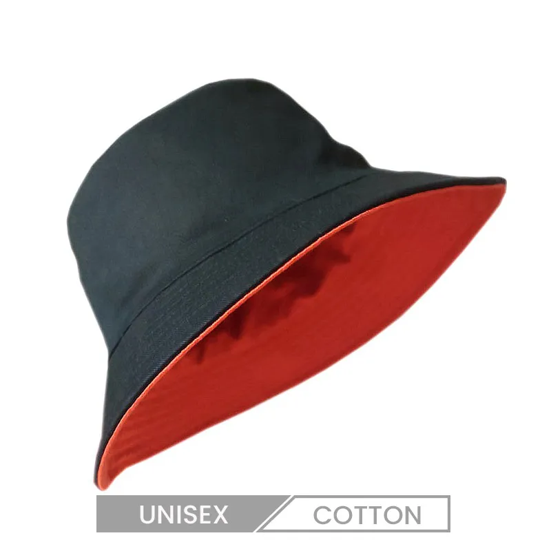 Extra Large Size Women Double-Sided Colored Big Brim Bucket Hat Custom