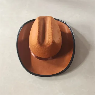 Non-Woven Fabric Styling Cap Pink White Western Kids Cowboy Hat Custom