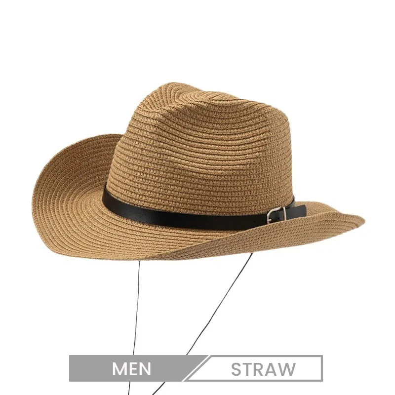 Men Western Cowboy Beach Sunscreen Summer Custom Straw Hat