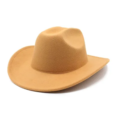 Vintage Style Unisex Men Women Riding Western Cowboy Curled Hat Custom