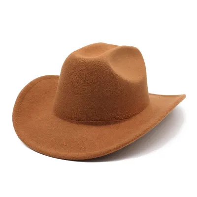 Vintage Style Unisex Men Women Riding Western Cowboy Curled Hat Custom