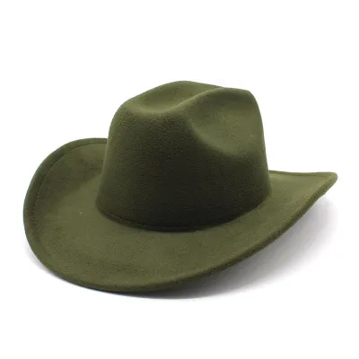 Vintage Style Unisex Men Women Riding Western Cowboy Curled Hat Custom