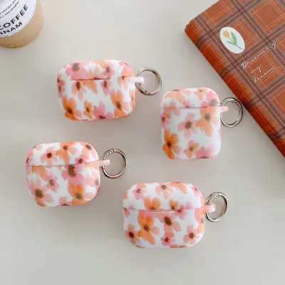 Simple Fashion Cartoon Butterfly Leopard Floral Printed Silicone Apple Bluetooth Headset Case