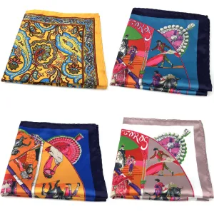 Men Retro British Style Suit Pocket Towel Accessory