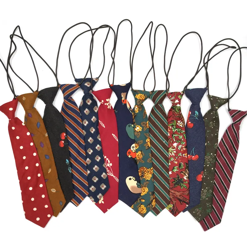 Women Fashion Fun Dot Stripe Tiny Flower Print Tie