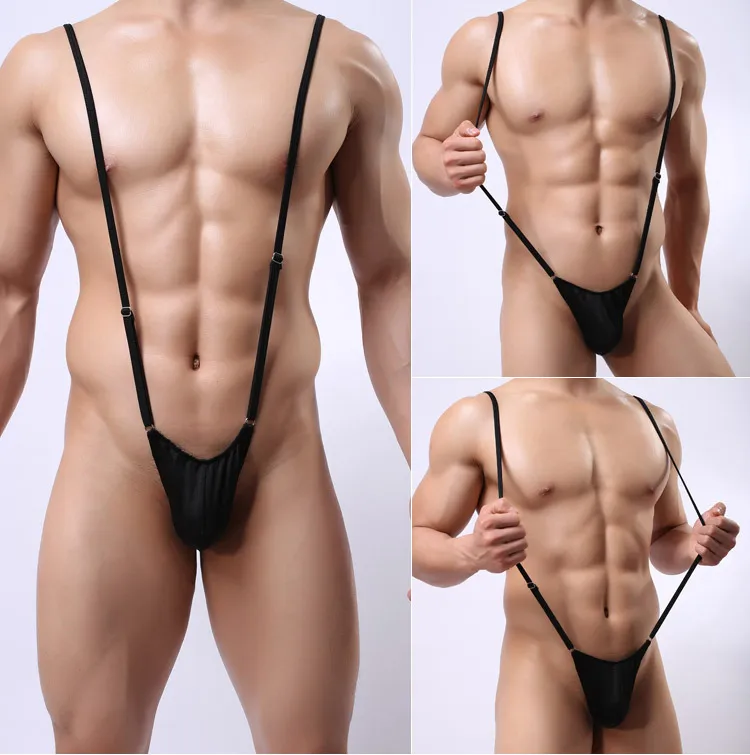 Men Fashion Solid Sexy Strap Thong Underwear