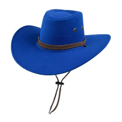 Custom Men Retro Western Suede Western Cowboy Hat