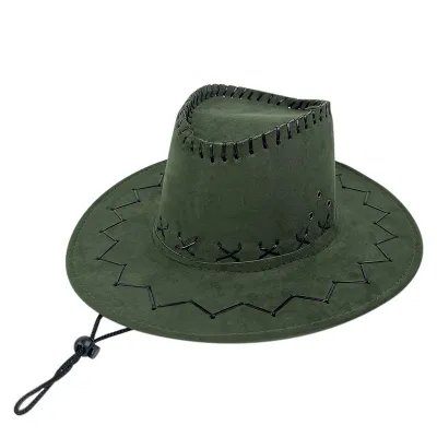 Custom Men Retro Lace-Up Western Hat
