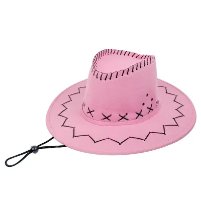 Custom Men Retro Lace-Up Western Hat
