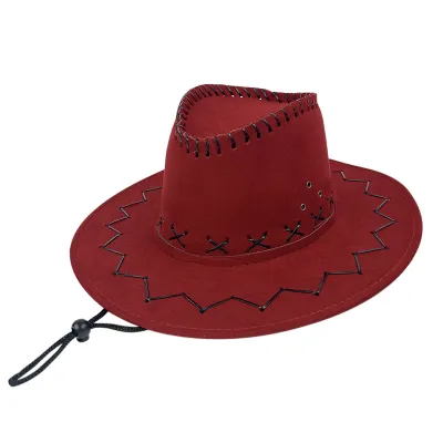 Custom Men Retro Lace-Up Western Hat