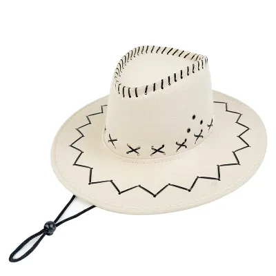 Custom Men Retro Lace-Up Western Hat