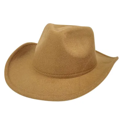 Men Custom Retro Solid Color Western Cowboy Hat