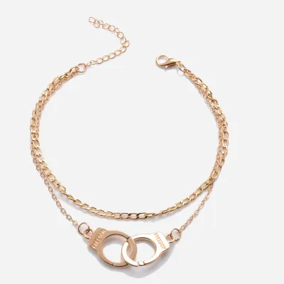 Women's Fashion Creative Love Handcuffs Anklet