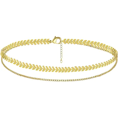Women's Bohemian Double Fishbone Alloy Anklet