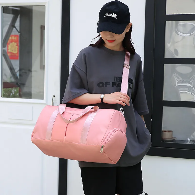 Neutral Simple Large Capacity Dry Wet Separation Yoga Exercise Fitness Bag