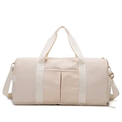 Neutral Simple Large Capacity Dry Wet Separation Yoga Training Gym Bag for Home Fitness