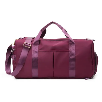 Neutral Simple Large Capacity Dry Wet Separate Yoga Sports Gym Bag for Men Women
