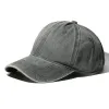 Washed Baseball Cap-Black Olive