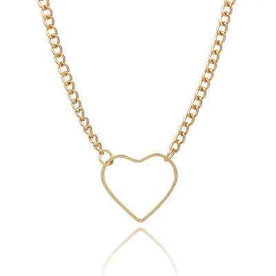 Women's Fashion Hollow Heart Chain Necklace