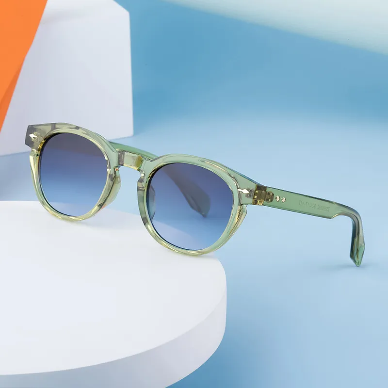 Women's Fashion Oval Small Frame PC Lens Sunglasses