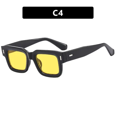 Neutral Simple Rice Nail Square Sunglasses