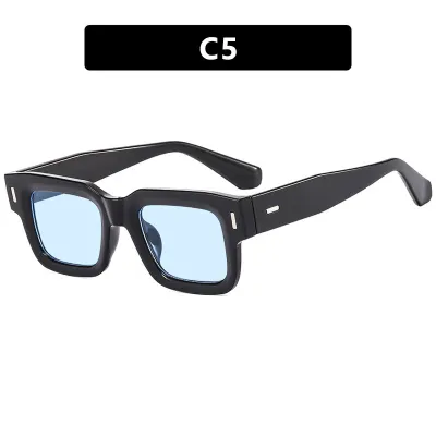 Neutral Simple Rice Nail Square Sunglasses