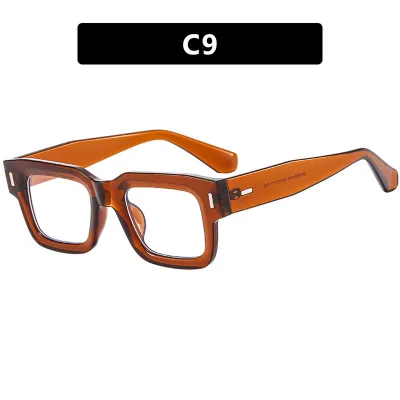 Neutral Simple Rice Nail Square Sunglasses