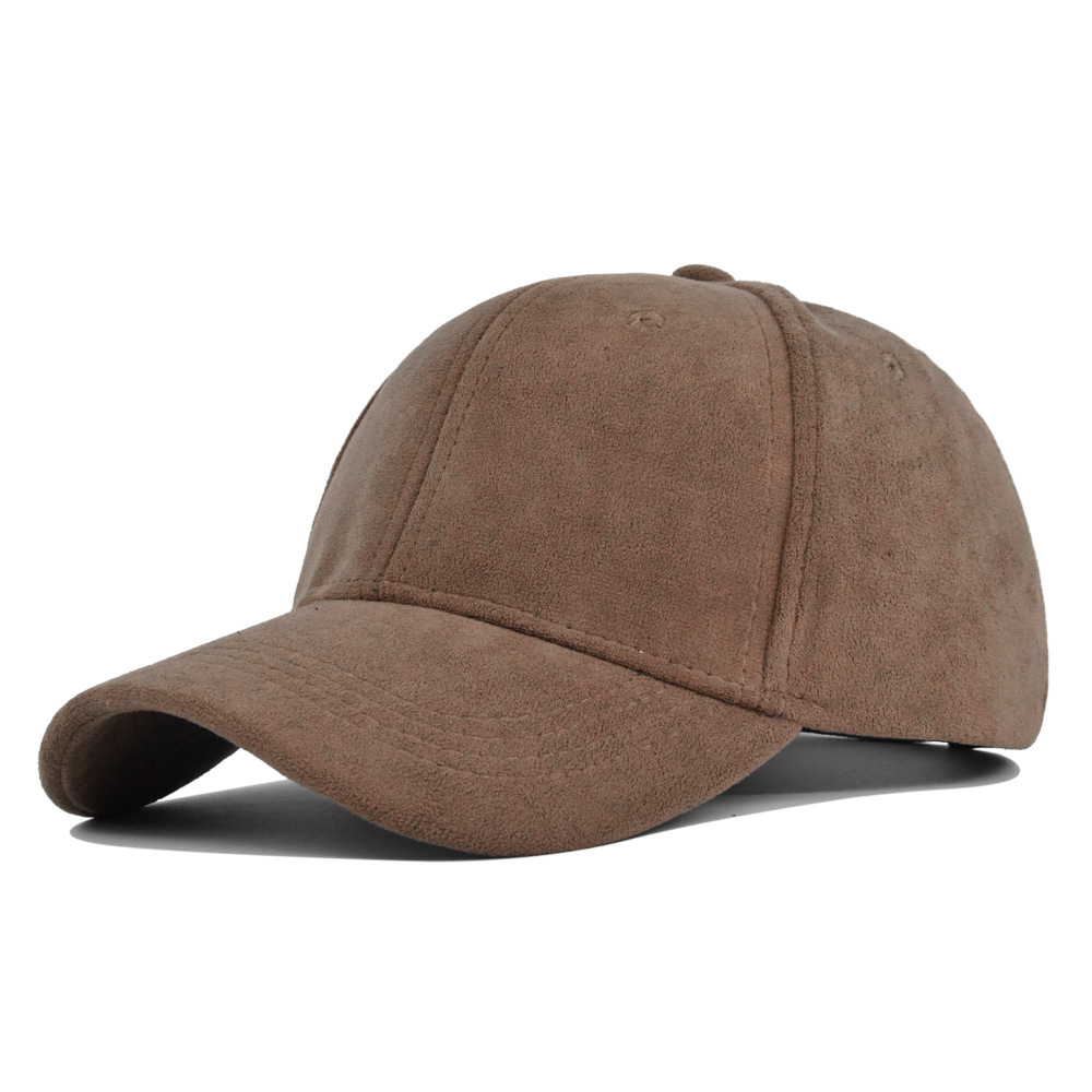 Wholesale Custom Logo Unisex Suede Solid Color Baseball Cap