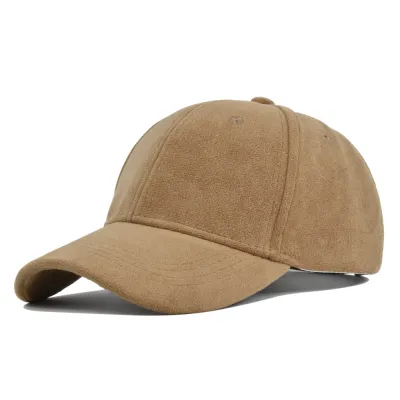 Custom Logo Unisex Suede Solid Color Baseball Cap