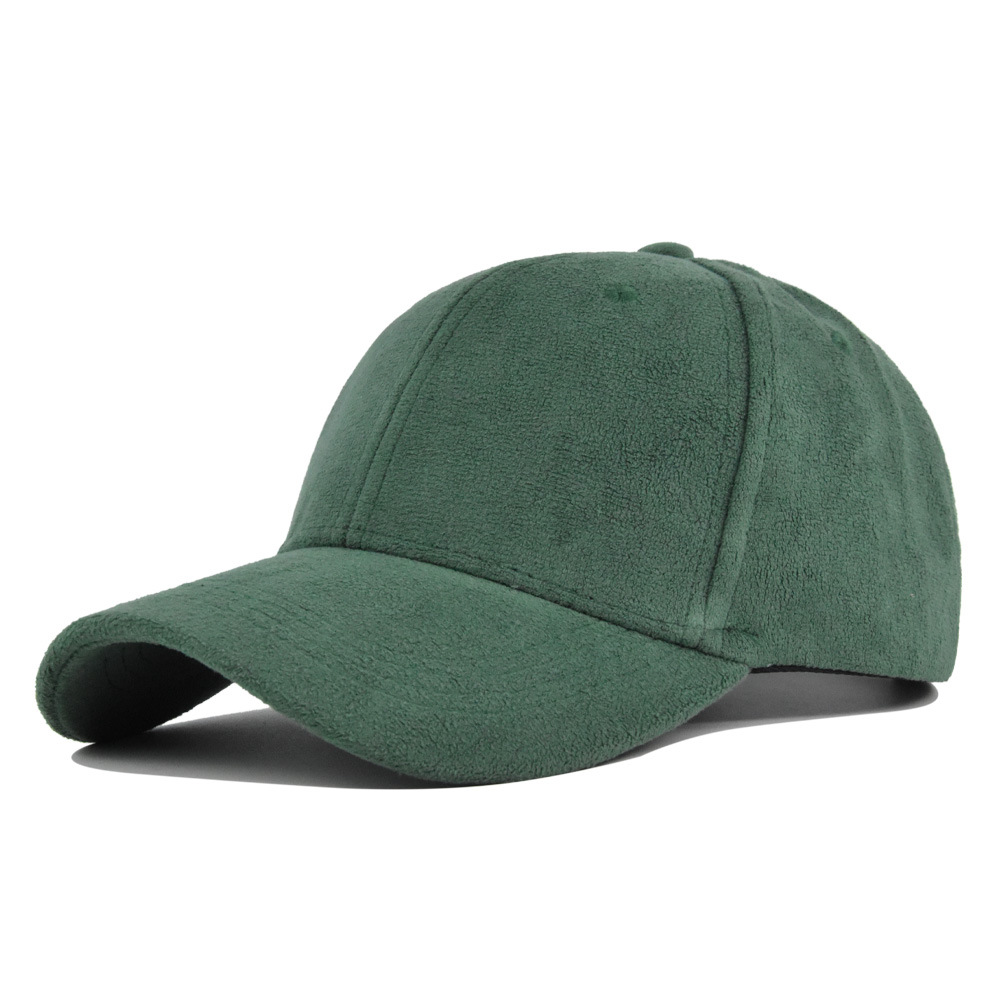 Wholesale Custom Logo Unisex Suede Solid Color Baseball Cap
