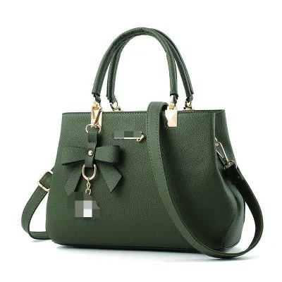 Women Fashion Large Capacity Solid Color PU Handbag