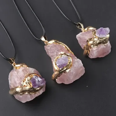 Women Fashion Retro Multicolor Crystal Necklace