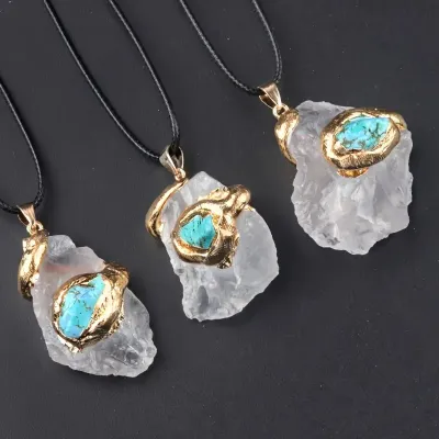 Women Fashion Retro Multicolor Crystal Necklace