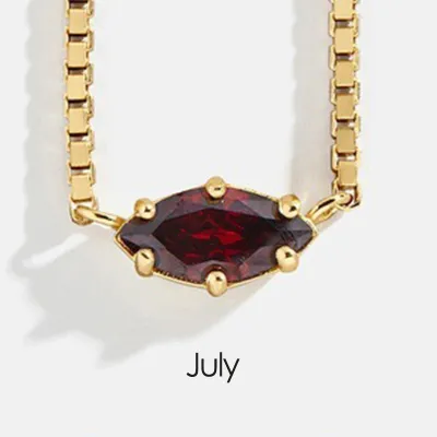 Women Fashion Multicolor Horse Eye Zircon Box Chain Necklace